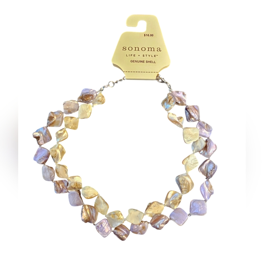 NWT - Sonoma Shell Lavender/Ivory Necklace